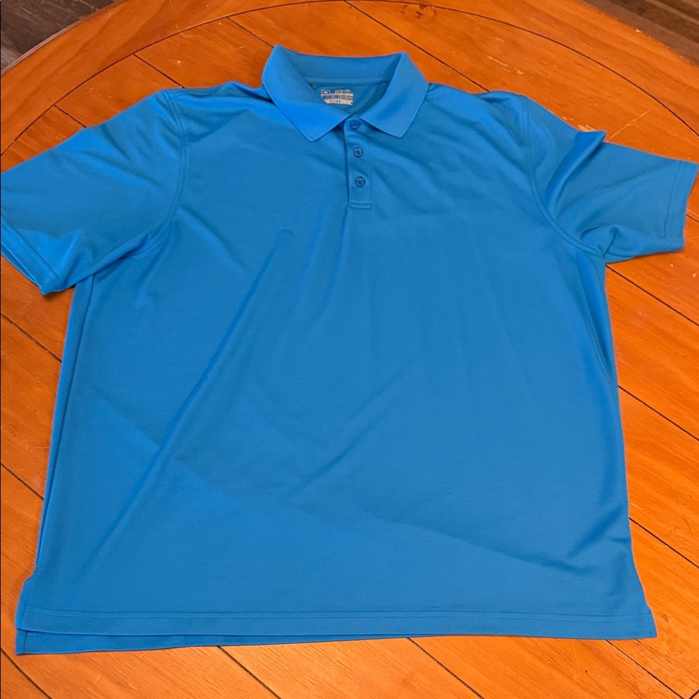 Under Armour Vibrant Blue Polo Shirt loose 3xl heat gear
